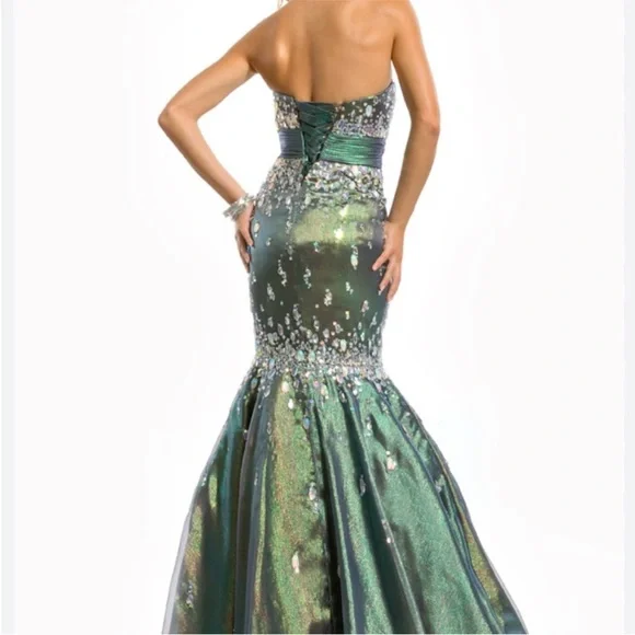 Strapless Sequin Mermaid Gown - Picture 2 of 6